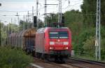 145 029-5 mit gemischtem G�terzug am 23.05.13 Berlin-Karow.
