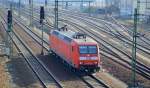 145 018-8 Richtung Berlin-Spandau am 14.03.14 Berlin-Beusselbrücke.