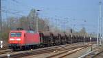 145 019-6 mit Schüttgutwagenzug am 03.04.14 berlin-Springpfuhl.