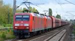 Doppeltraktion 145 011-3 + 145 041-0 mit Erzzug (leer) am 18.09.15 Bhf.