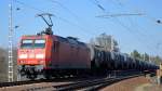 145 077-4 mit Kesselwagenzug am 16.03.16 Berlin-Wuhlheide.