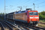145 007-1 mit einem Ganzzug Schiebewandwagen am 06.09.16 Berlin Grünau.