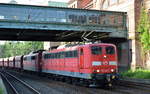 Doppeltraktion 151 095-7 + 151 106-2 mit Erzzug (leer) Richtung Hamburger Hafen am 20.06.17 Bf. Hamburg-Harburg.
