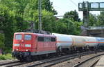 151 149-2 mit Gasdruckkesselwagenzug am 20.06.17 Bf. Hamburg-Harburg.