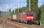 152 037-8 mit einigen Schiebewandwagen am 19.09.12 Berlin-Karow.