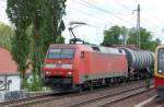 152 131-9 mit Kesselwagenzug Richtung Bernau, 21.05.13 Berlin-Karow.