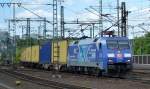 152 134-3 mit Containerzug am 16.05.14 Durchfahrt Fulda Hbf.