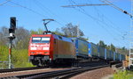 152 126-9 mit KLV-Zug (LKW WALTER Trailer) am 02.05.16 Berlin-Wuhlheide.