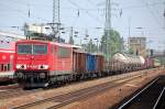 155 075-5 mit gemischtem G�terzug, 06.06.11 Bhf.