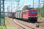 155 006-0 mit gemischtem G�terzug, 28.06.11 bhf.