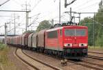 155 091-2 mit gemischtem G�terzug, 17.08.11 Bhf.