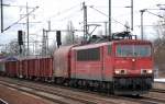 155 109-2 mit einem gemischten G�terzug, 15.02.12 Bhf.