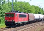 155 191-0 mit gemischtem G�terzug Richtung Oranienburg, 23.05.12 M�hlenbeck-M�nchm�hle.