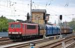 155 270-2 mit Ganzzug polnischer Sch�ttgutwagen, 13.06.12 Berlin Greifswalder Str.