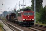 155 008-6 mit gemischtem G�terzug Richtung Karower Kreuz Berlin, 20.06.12