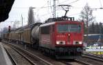 155 030-0 mit gemischtem G�terzug Richtung Karower Kreuz Berlin, 02.04.13
