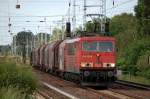 155 192-8 mit G�terzug f�r Coiltransporte am 11.06.13 Berlin-Karow.