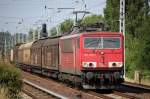 155 020-1 mit dem allt�glichen Papierzug zum sp�ten Nachmittag, 28.06.13 Berlin-Karow.