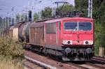 155 114-2 mit gemischtem G�terzug am 29.07.13 Berlin-Karow.