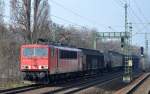 155 251-2 mit gemischtem Güterzug Richtung Nordosten am 14.03.14 Berliner Innenring Höhe Jungfernheide.