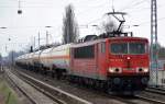 155 273-6 mit Kesselwagenzug am 24.03.14 Berlin-Karow.