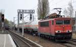 155 141-5 mit Kesselwagenzug am 04.04.14 Berlin-Heinersdorf.