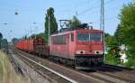 155 065-6 mit gemischtem G�terzug am 10.06.14 Berlin-Karow.