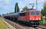 155 070-6 mit Kesselwagenzug am 11.07.14 Berlin-Karow.