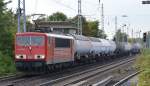 155 019-3 mit Kesselwagenzug Richtung Schwedt am 08.10.14 Berlin-Karow.