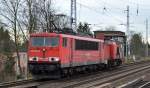 Noch mal am selben Tag 155 070-6 mit 298 316-1 in Berlin-Karow am 13.01.15