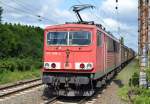 155 086-2 mit einem gemischten Güterzug am 15.07.15 Berlin-Hohenschönhausen.