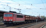 155 083-9 mit einem kurzen gemischten Güterzug am 28.04.16 Bf.