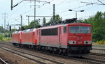 Lokzug mit 145 059-2 mit der 145 061-8 + 155 236-3 am Haken am 23.07.16 Bf.