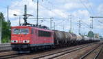 155 113-4 mit Kesselwagenzug am 14.06.16 Bf.
