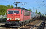 155 128-2 mit einem Kesselwagenzug (leer) Richtung Stendell am 21.06.17 BF.