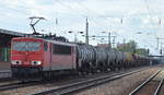 155 222-3 mit gemischtem Güterzug am 26.04.17 Bf.