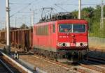 155 251-2 mit gemischtem G�terzug Richtung Berliner Innenstadt, 20.07.10 Berlin-Blankenburg.