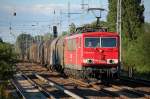 155 120-9 mit einem Ganzzug Coiltransportwagen (Teleskopdach+Planen�berzug) Richtung Karower Kreuz Berlin, 16.06.10 Berlin-Karow.