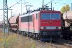155 267-8 mit einem Ganzzug DB Sch�ttgutwagen mit Schwenkdach der Fa.