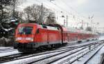 RE1 nach Frankfurt Oder mit 182 005 am 20.01.15 Berlin-Hirschgarten.