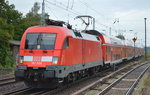 RE1 nach Frankfurt(Oder) mit 182 008 am 04.09.16 Berlin Hirschgarten.