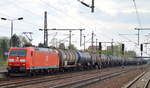 185 046-0 mit Kesselwagenzug (leer)Richtung Stendell am 21.04.17 BF.