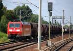 185 197-1 mit Ganzzug Sch�ttgutwagen Richtung Berlin-Blankenburg, 13.07.13 Berlin-Pankow.