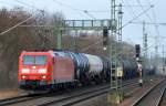 185 188-0 mit Kesselwagenzug, Berliner Innenring H�he Berlin-Jungfernheide am 28.01.15