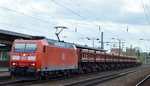 185 163-3 mit Ganzzug Schüttgutkippwagen am 18.04.16 Bf.