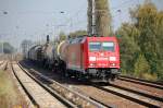 185 209-4 mit gemischtem G�terzug am 27.09.11 Berlin-Karow.
