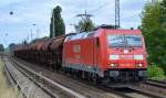 185 298-7 mit Ganzzug gedeckter Schüttgutwagen am 23.06.14 Berlin-Karow.