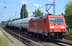 185 287-0 mit Kesselwagenzug am 13.08.14 Berlin-Karow.