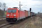 185 231-8 mit Containerzug Richtung Spandau am 29.03.15 Berlin-Jungfernheide