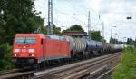 185 297-9 mit Keesekwagenzug (Leer) Richtung Stendell am 10.07.15 Berlin-Karow.
